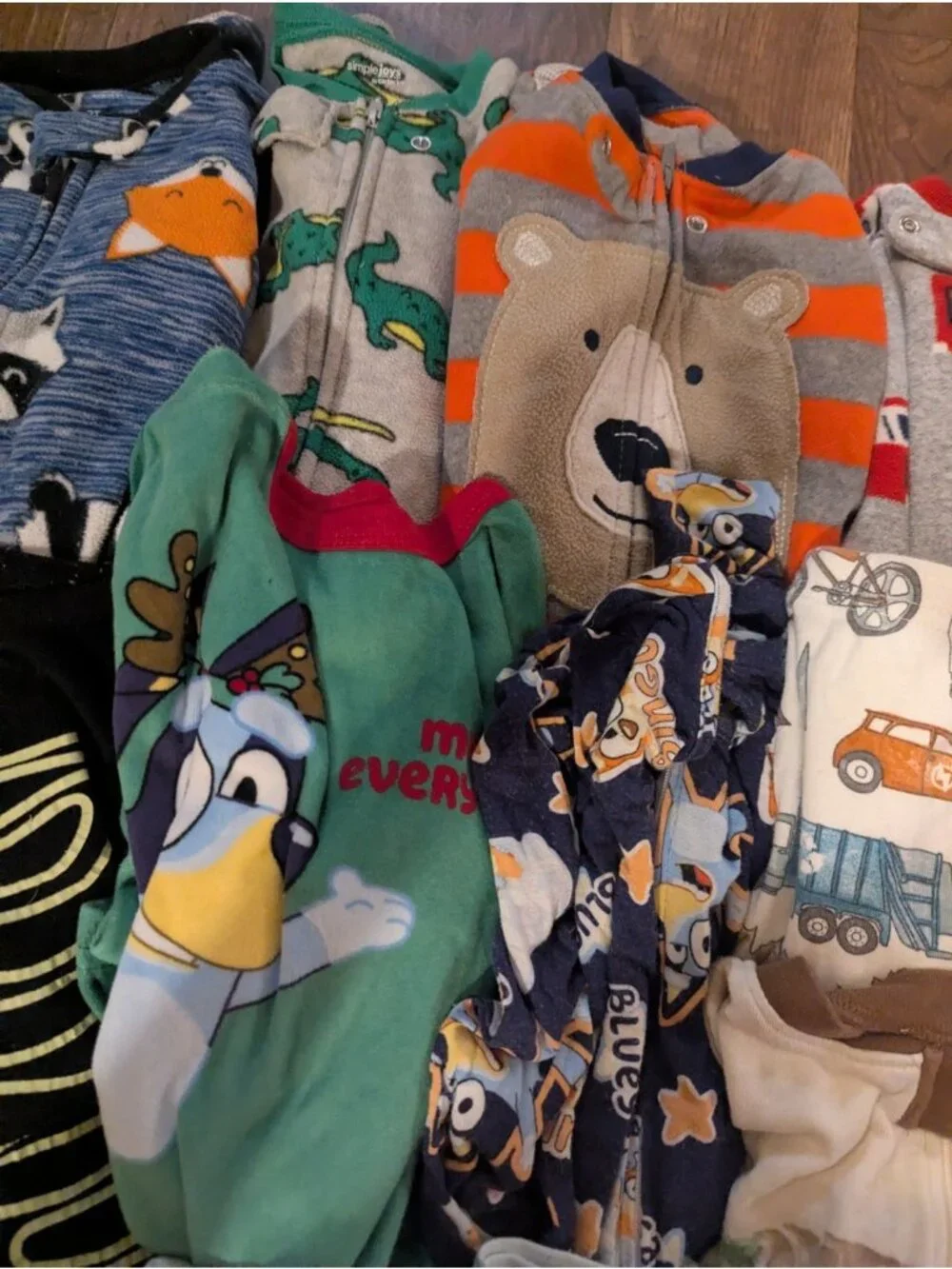Lot Of 14 Baby Boy Kid Pajama Sets Carters Burts Bees Size 18 Months - 2T